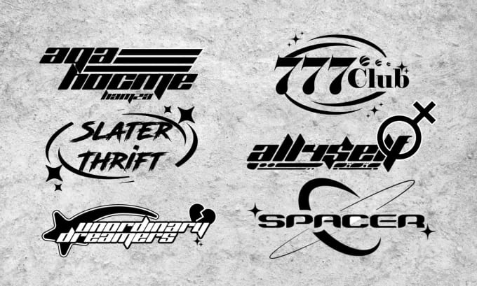 I will design a y2k t shirt logo design