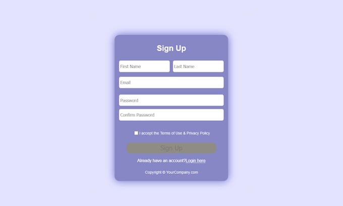 Do html web form layout by Khadkamhn | Fiverr