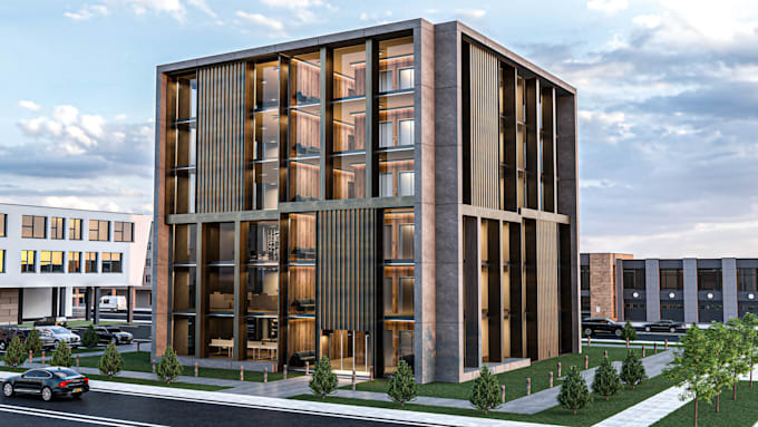 do facade design with 3d modeling and rendering