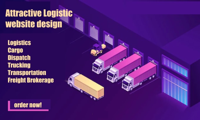 Design logistics website dispatch website cargo website trucking