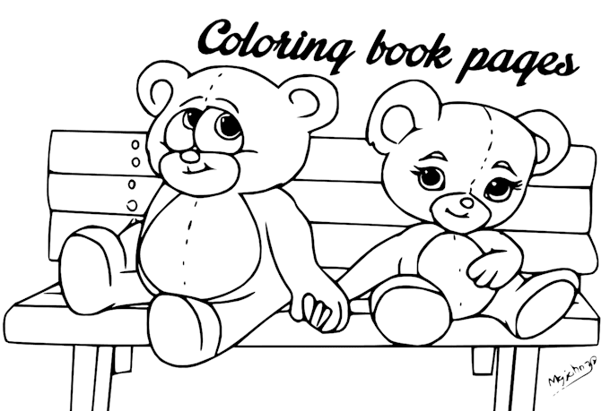 draw a custom kids coloring book page