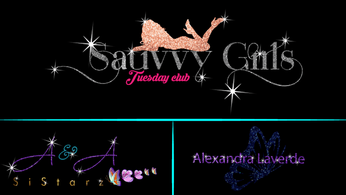 design elegant hd glitter sparkle logo