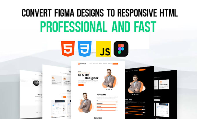 Convert psd to html,css or figma to html, css responsive website by ...