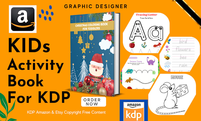 do kids activity book formatting and book layout for KDP amazon