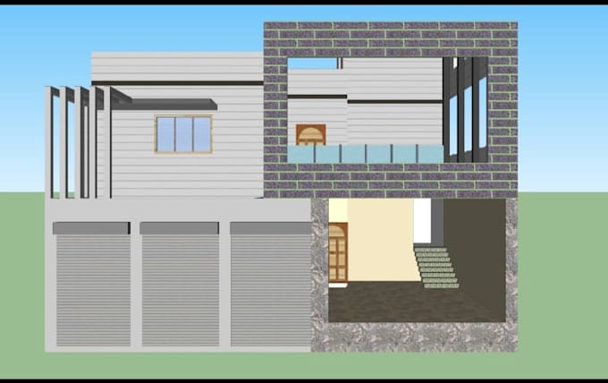 Create 3d sketchup model, 3d exterior , exterior design by Ubaid337 ...