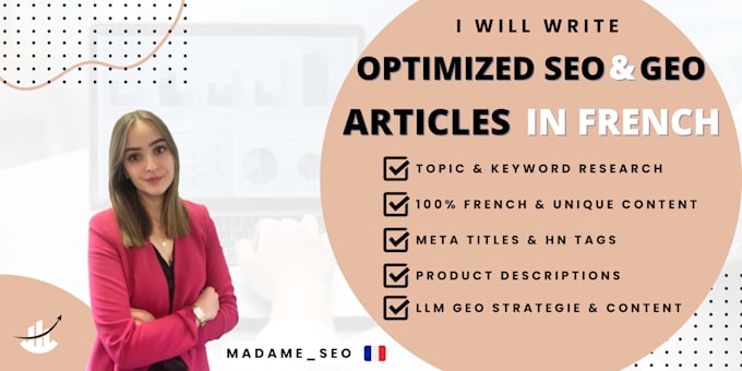 write optimized SEO, GEO content and articles in french