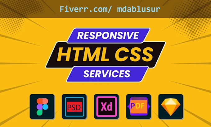 Convert psd to html, pdf to html, xd to html responsive bootstrap by ...