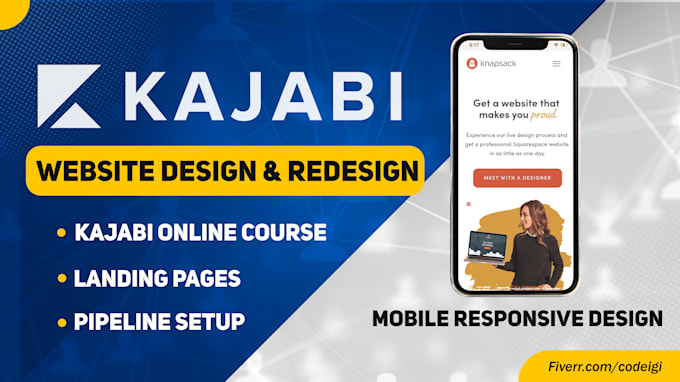 Create and design your kajabi online course and kajabi website by