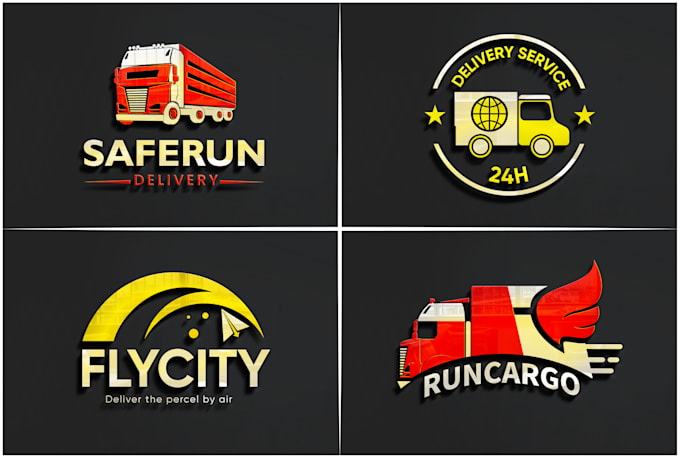 design logistic logo for transport truck delivery