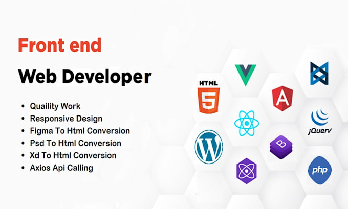 Be your front end web developer by Hammadshahid005 | Fiverr