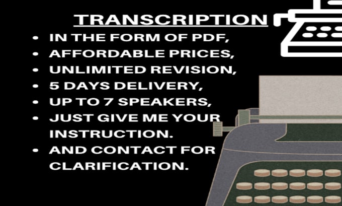 Transcribing Fast Do transcriptions very fast in english by Chuchu_2007 | Fiverr
