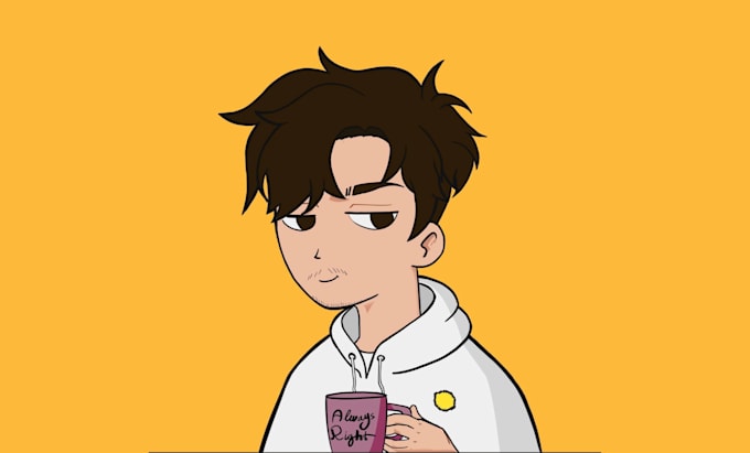 Draw cute minimalist cartoon avatar for you by Ismailzidour | Fiverr