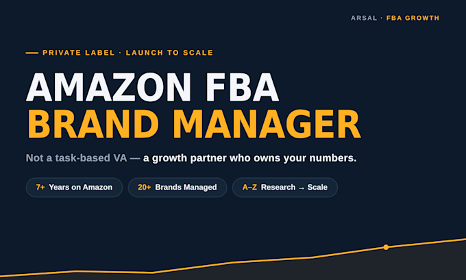 be your amazon fba brand manager to launch and scale private label