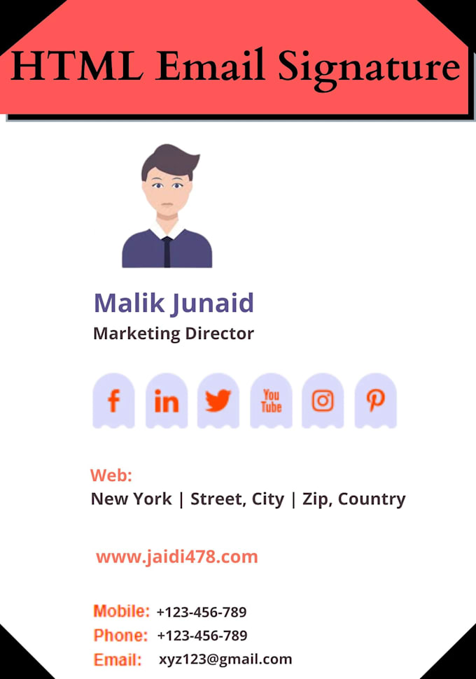 Create Email Signature Html Clickable Html Email Signature By