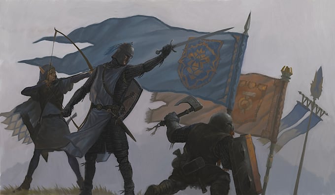 create a medieval, fantasy character artwork for you