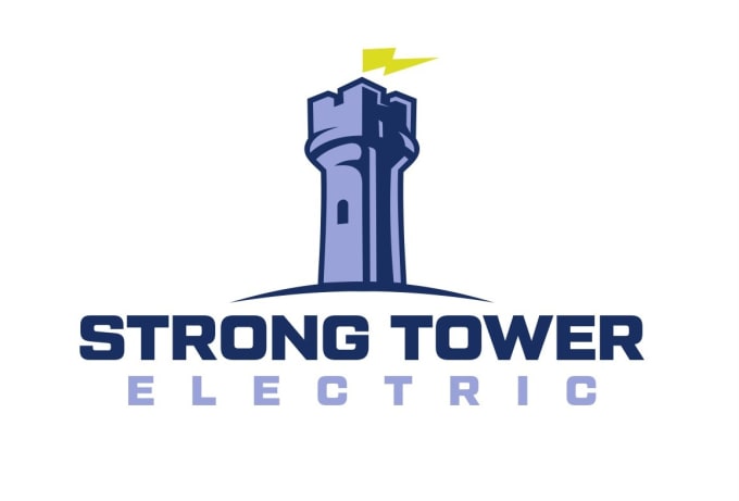 do modern line art text or contractor logo