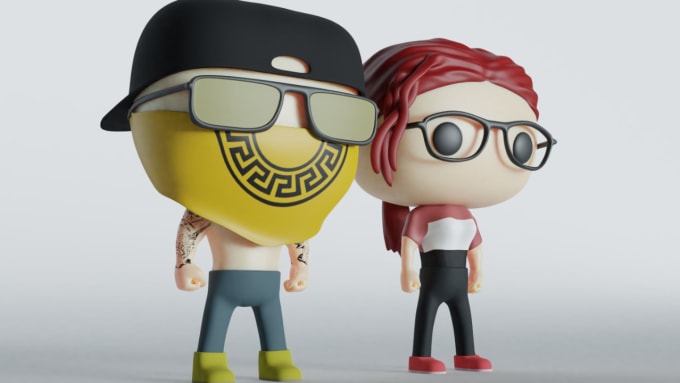 blender funko pop model