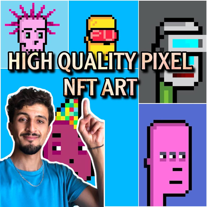Create you an entire custom nft pixel art collection by Ibrahimyh Fiverr