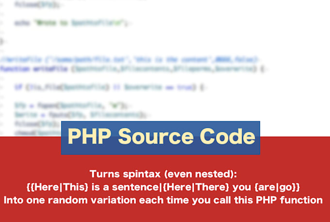 Give you my spintax php function source code by Rettenator | Fiverr