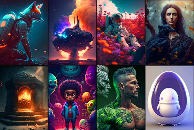 create ai art, ai illustrations, ai characters