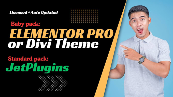install elementor pro plugin, divi theme, crocoblock jet plugins updatable