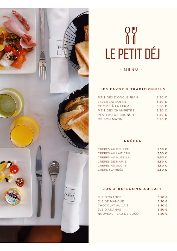 Do menu design, food menu, restaurant menu, price list by Medrhmn | Fiverr