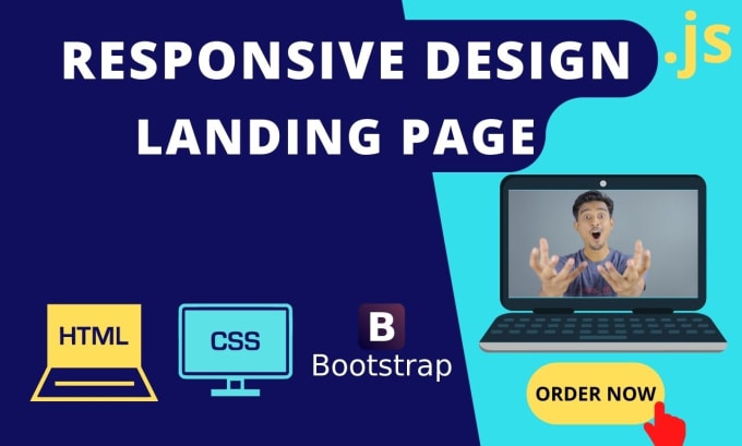 Design responsive landing page using html,css,javascript by ...