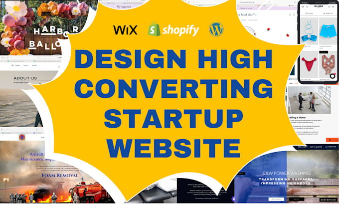 design high converting website for startup, small business