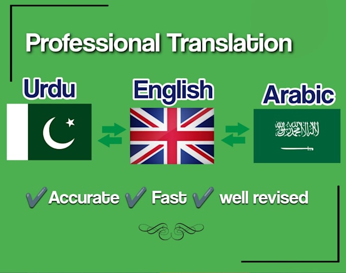Translate from and to english arabic and urdu by Naseebkhan501 Fiverr