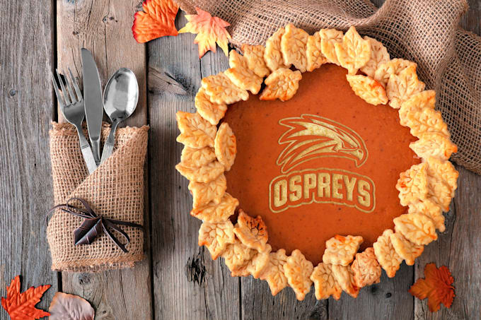 put your logo or saying on a pumpkin pie for the holidays