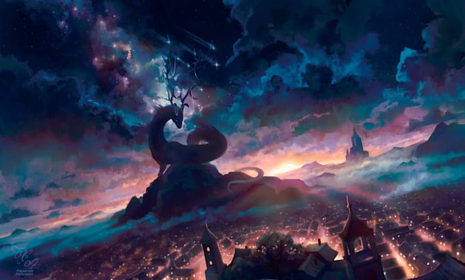 draw character and background illustrations