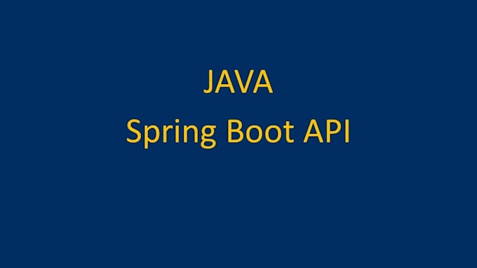 Do Restful Apis Java With Spring Boot By Chaitu1325 Fiverr Do Restful Apis Java With Spring Boot By Chaitu1325 Fiverr