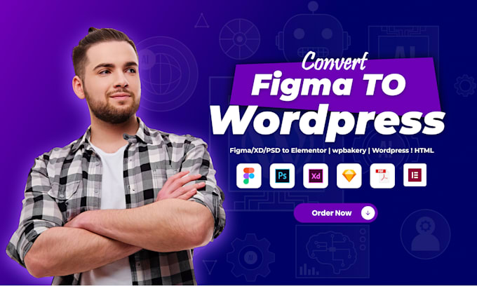 convert figma to wordpress, figma to elementor or figma to wpbakery