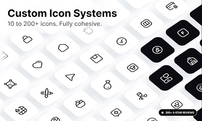 design a complete custom icon library for your product