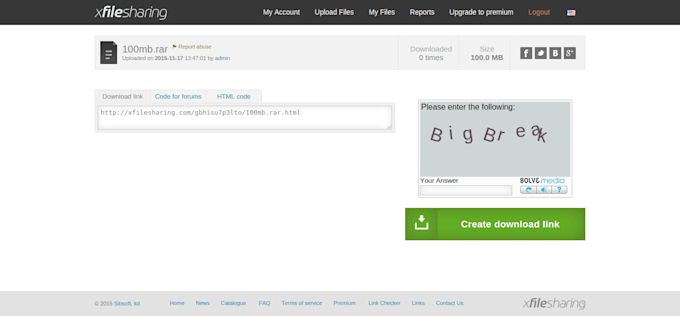 install xfilesharing script with file server
