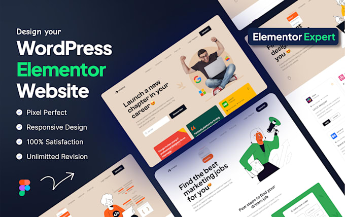 design elementor wordpress website, wordpress blog with elementor pro