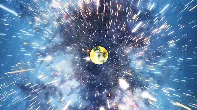 make cinematic galaxy eye logo reveal intro