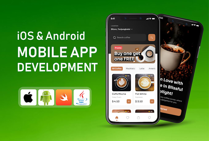 develop native android and ios app using swift, java, kotlin