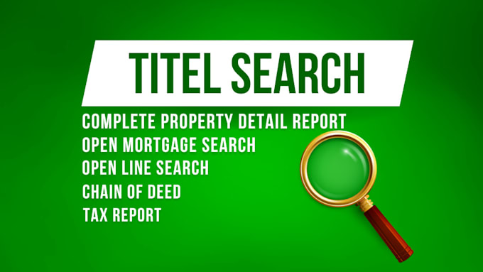 provide real estate property title search