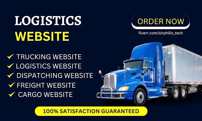 Design logistics website trucking cargo freight broker dispatch