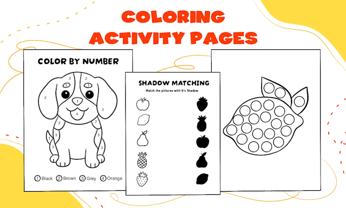 create printable coloring and activity pages for kids