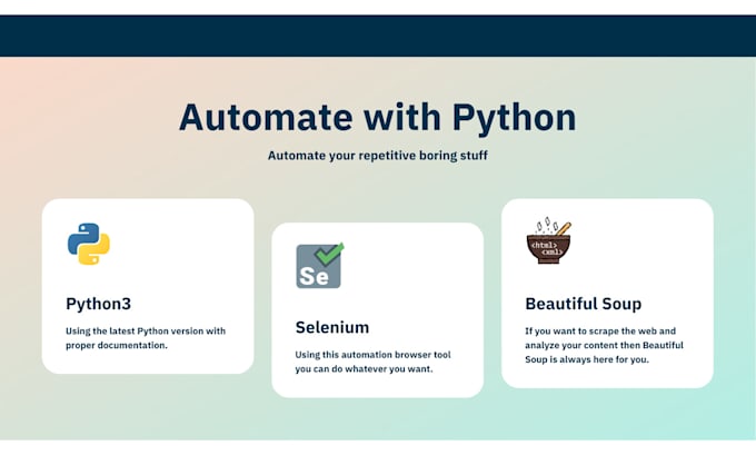 Create python scripts, tools, and bots to automate any task by ...