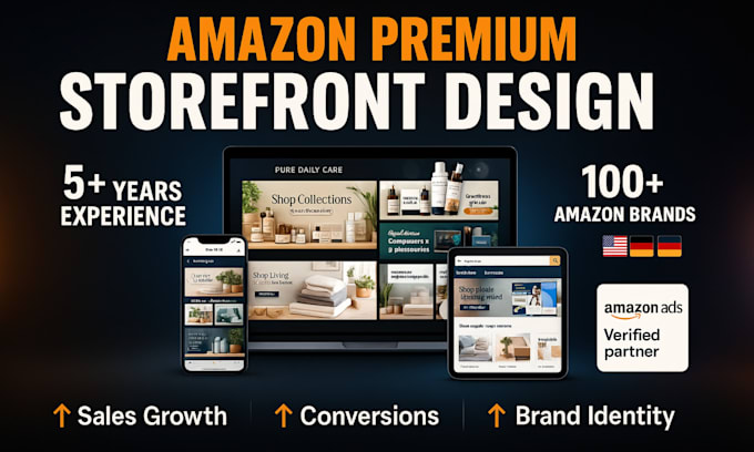 design a professional amazon storefront, fba store, and brand store design