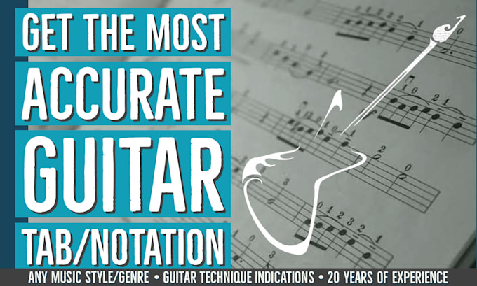 get the most accurate guitar transcription in PDF, guitar pro or video