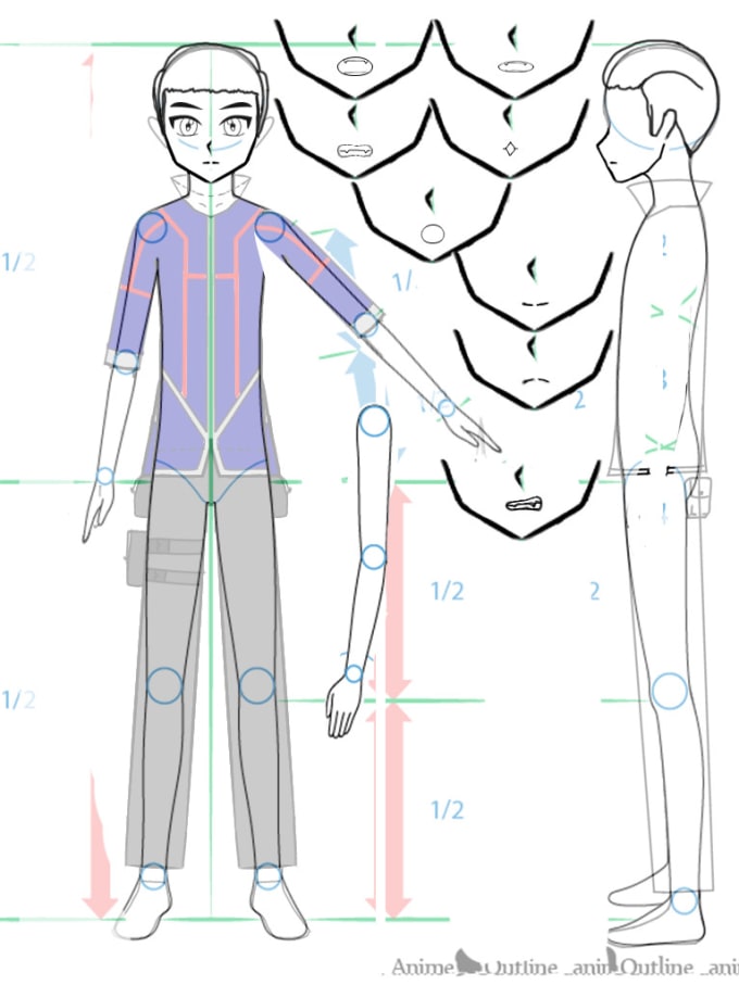 Make your 2d character sketch become 3d model by Havblack4301 | Fiverr