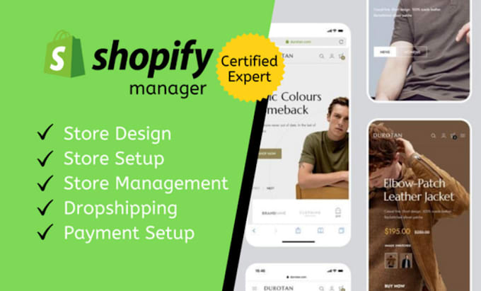 shopify setup, shopify design, shopify dropshipping
