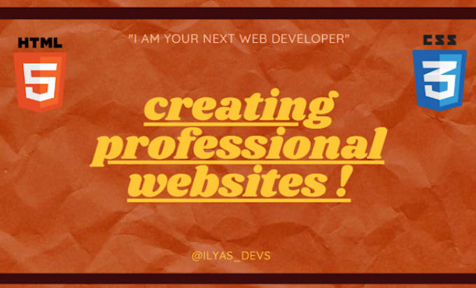 Create a website with html and css by Ilyasbs | Fiverr