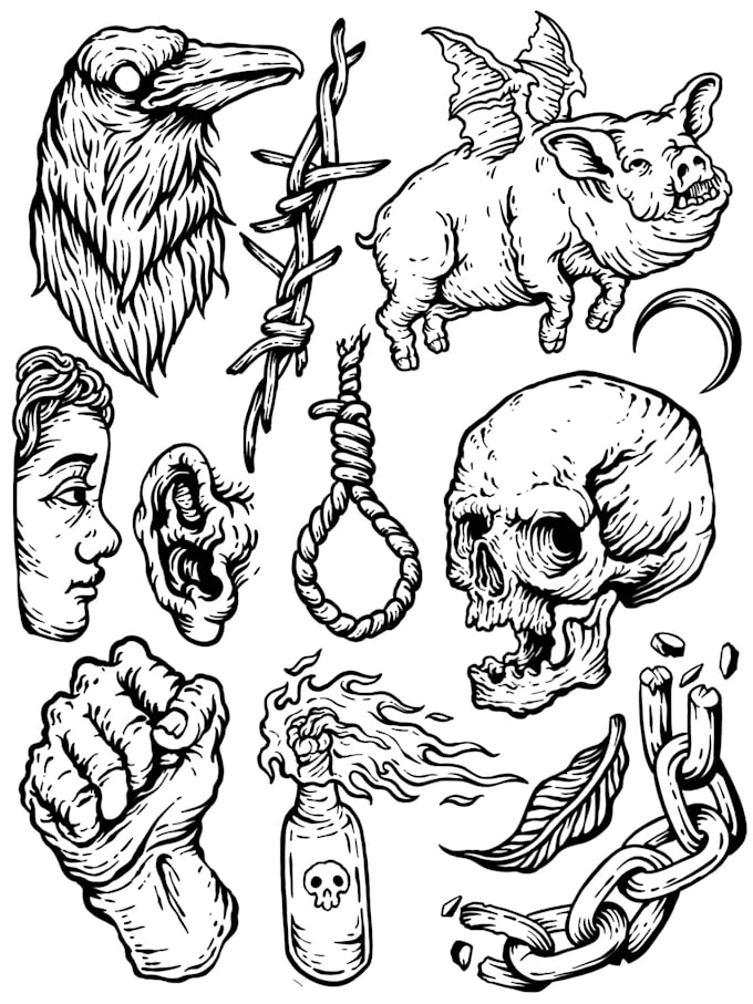 Blackwork Tattoo Style Bronctattooaus
