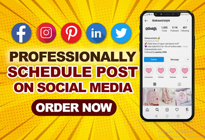 Schedule posts on instagram , pinterest by Fatmaa36 | Fiverr