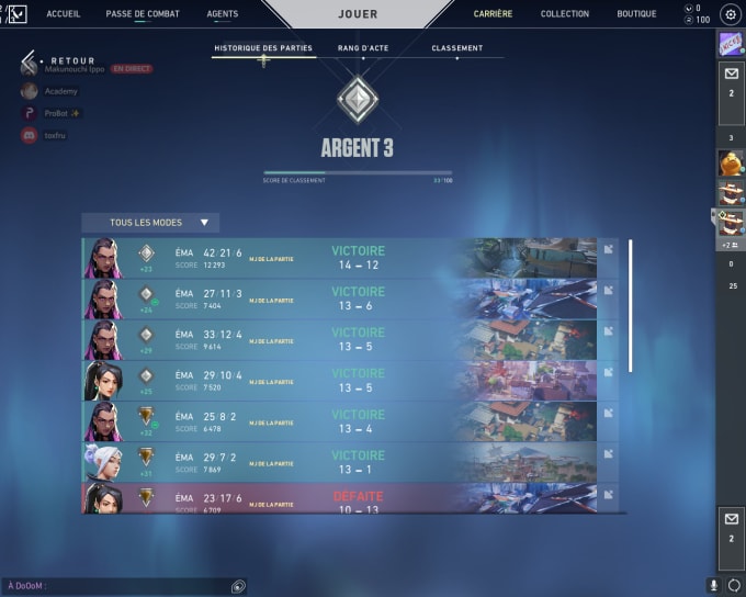 Up your valorant account iron,bronze,silver,gold,plat by Gameracademy